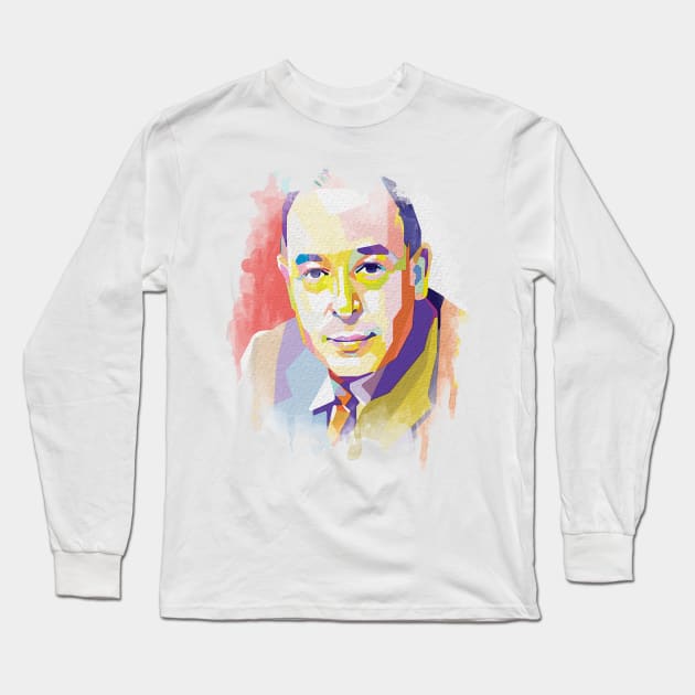 CS Lewis In Pop Art Long Sleeve T-Shirt by Mulyadi Walet